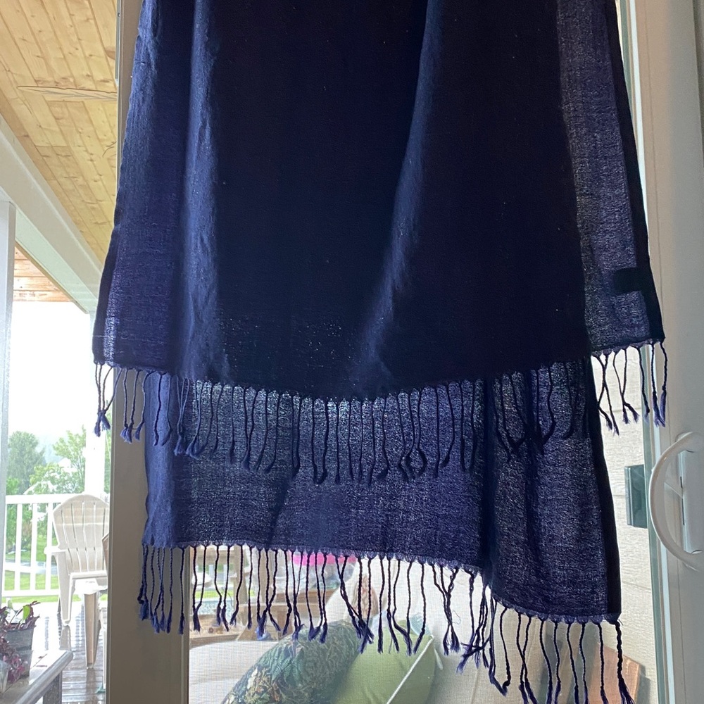 Lilly Pulitzer Metallic blue scarf